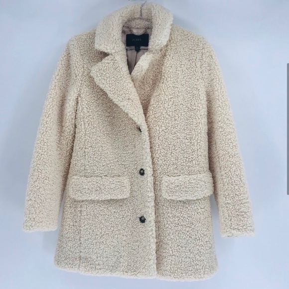 J Crew Teddy Coat XS - Picture 3 of 6